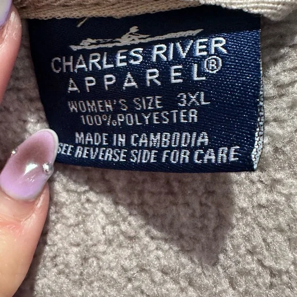 Charles River Apparel Hingham Beige Pullover Tunic Women’s 3XL Plus Size - Picture 4 of 5